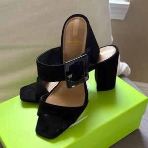 Sam Edelman Black Block Heel Mules